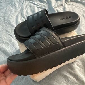 ADILETTE PLATFORM SLIDES by ADIDAS NWOT